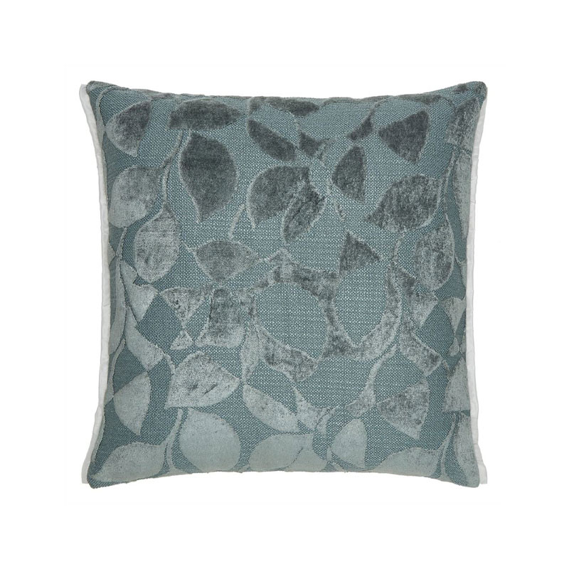 celandine linen pute i 50 x 50 cm fra designers guild I indigo velur