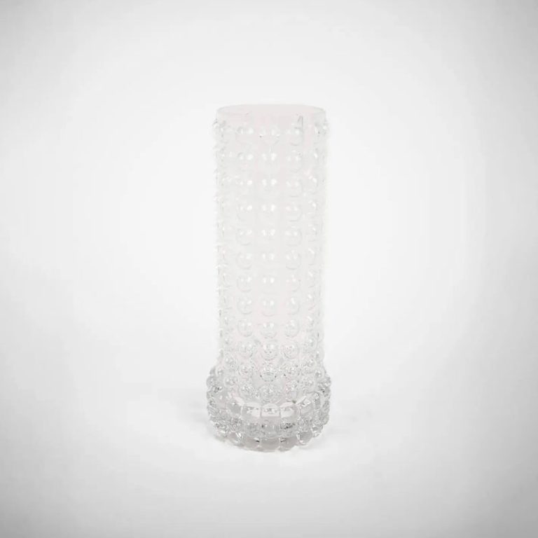 frey lysestake I glass med boblende design fra olsson og jensen