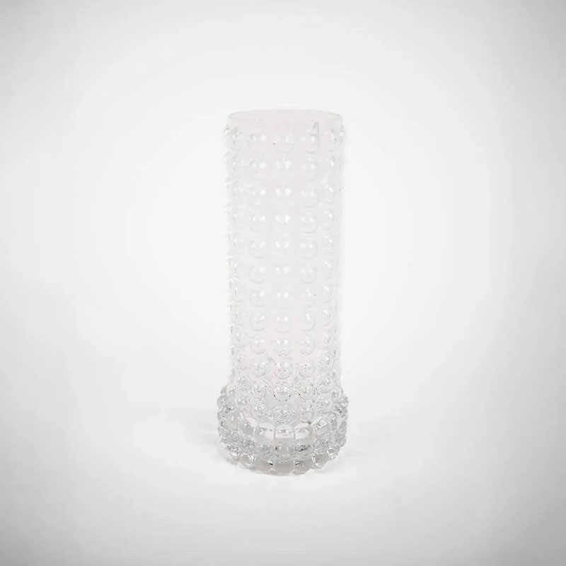 frey lysestake I glass med boblende design fra olsson og jensen