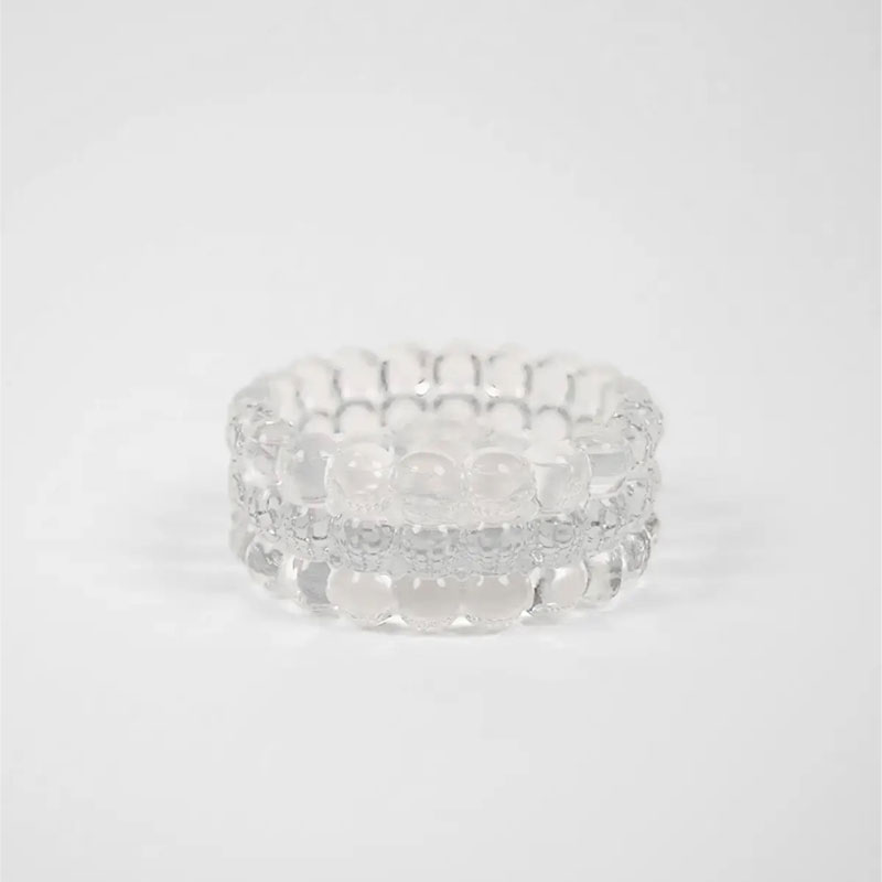 frey lysestake I glass med boblende design fra olsson og jensen