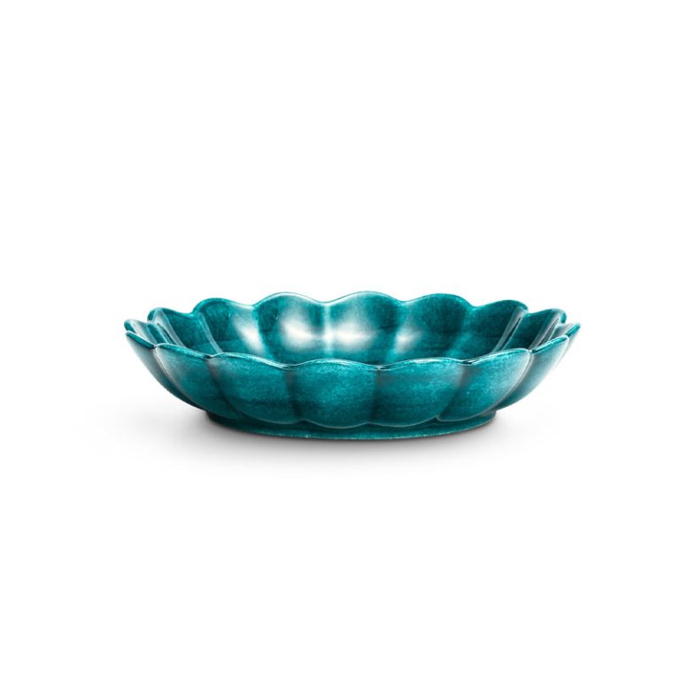 oyster skål i 24 cm i turkis fra mateus