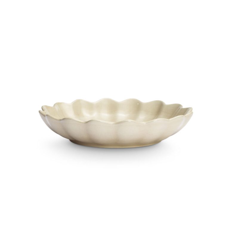 oyster skål i 24 cm i lys beige fra mateus