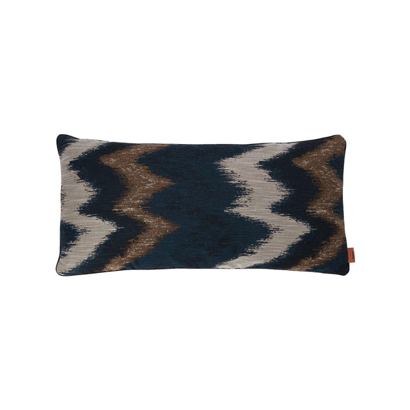 zigxag ikat 30x60 cm pute i mlå, brun og beige fra missoni home