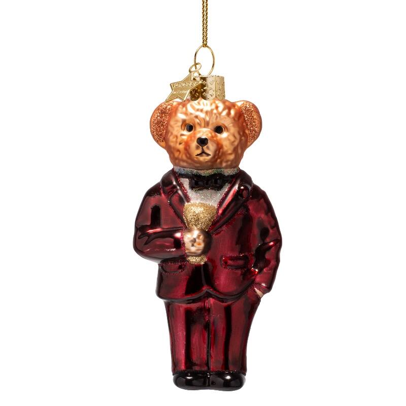 Juleornament | Bjørn i dress fra Vondels