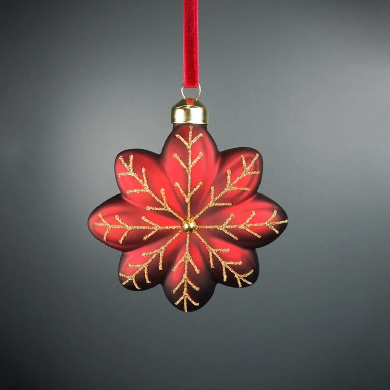 Juleornament | Stella rød blomst fra Filipiniana