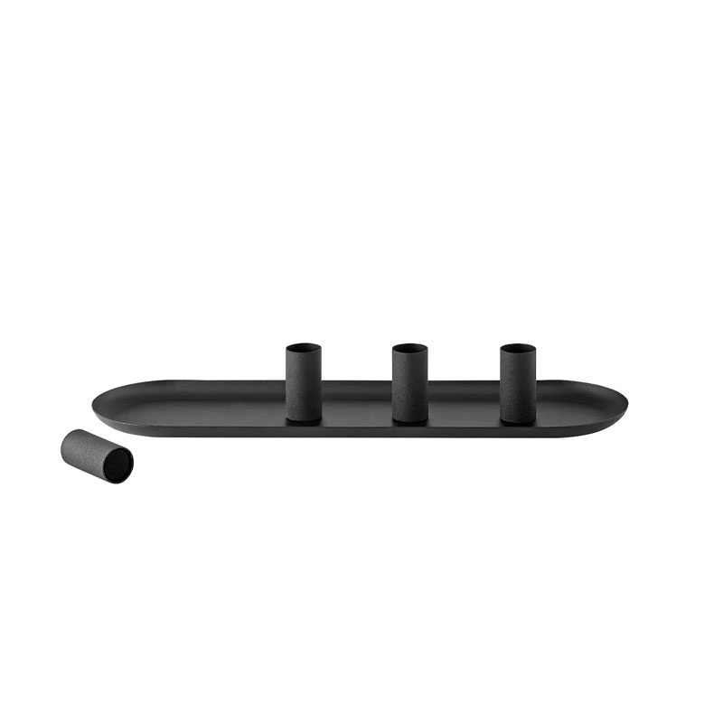 Loha lysestake med magnetiske lysholdere i sort fra blomus