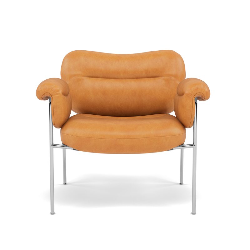 Bollo lounge-lenestol-fogia-Vintage Cognac-krom bein-et hjem-1