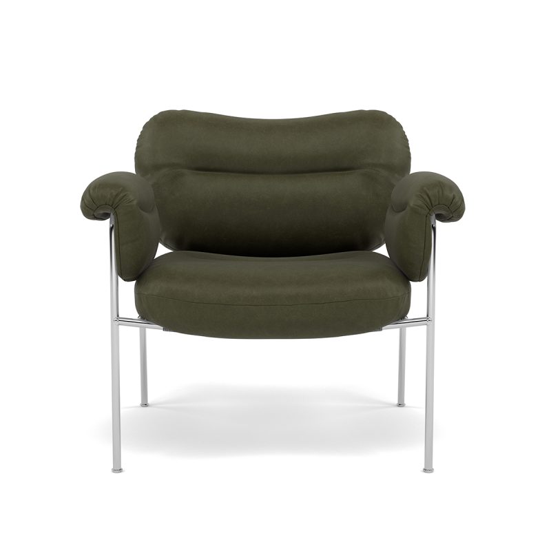 Bollo lounge-lenestol-fogia-Vintage Olive-krom bein-et hjem-1
