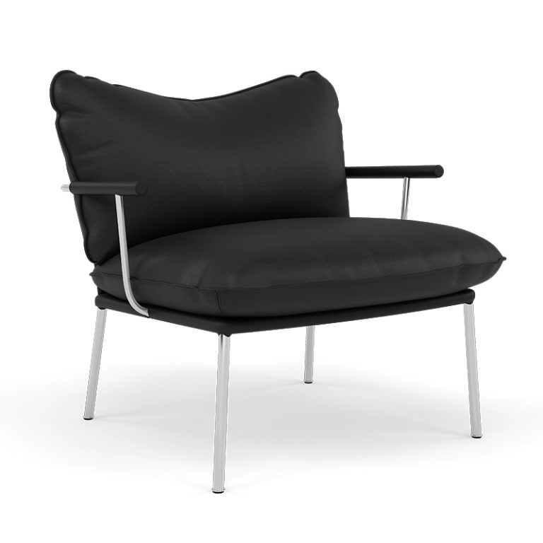 Pico lenestol i Elmosoft og stål fra Fogia-design av Andreas Engesvik-et hjem-lenestol-front-siden