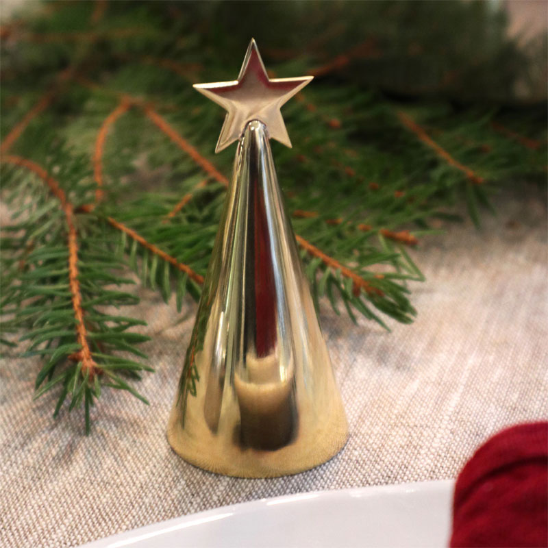 stjernetopp lysslukker i messing formet som et tre med stjerne på toppen fra klong