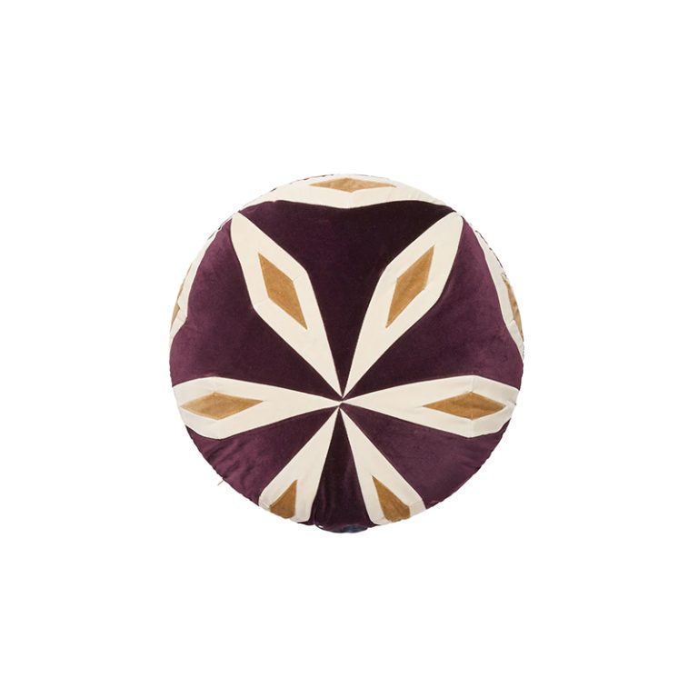 Christina Lundsteen-joanna pute-aubergine & camel-et hjem