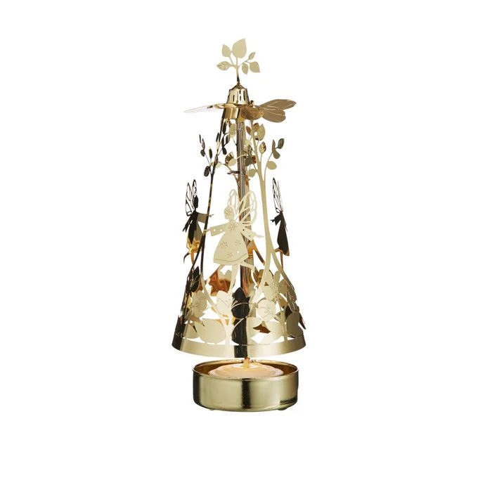 Englsepill med dansende feer i gull fra Jette Frölich