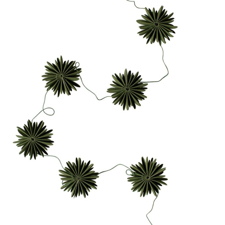 girlander med grønne snøfnugg fra dbkd