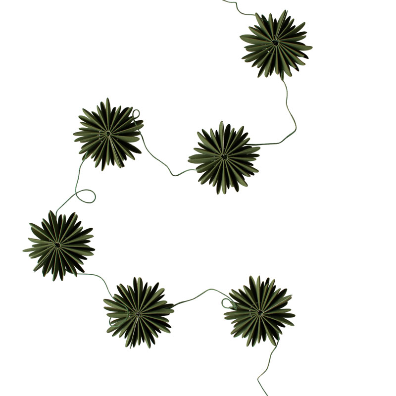 girlander med grønne snøfnugg fra dbkd