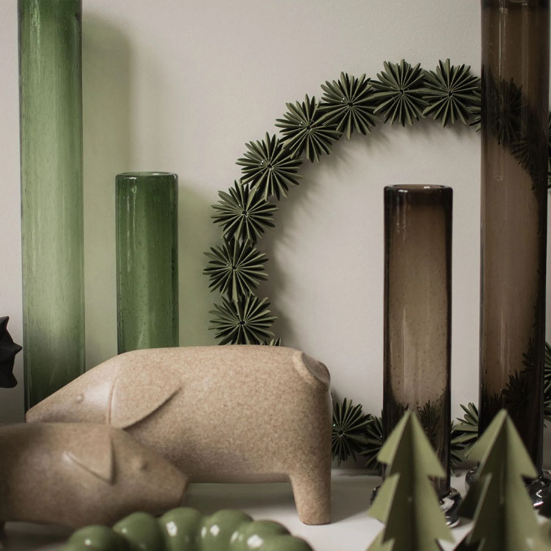 Paper flake krans i grønt fra DBKD