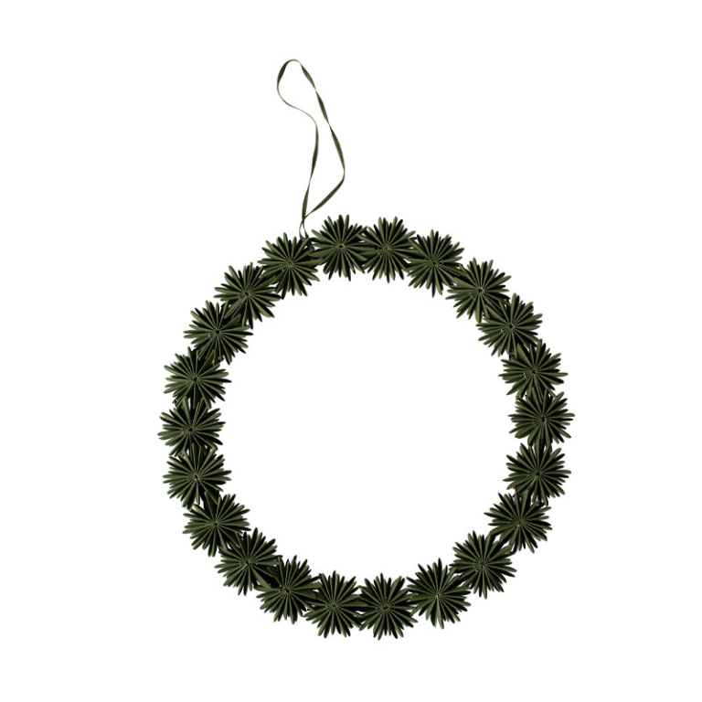 Paper flake krans i grønt fra DBKD