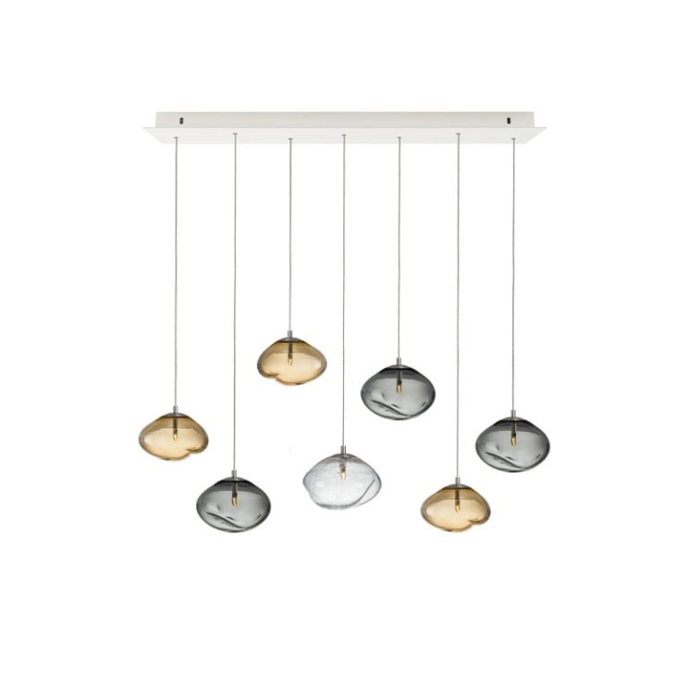 crystal stone terra mini 7 stk taklampe fra hadeland glassverk