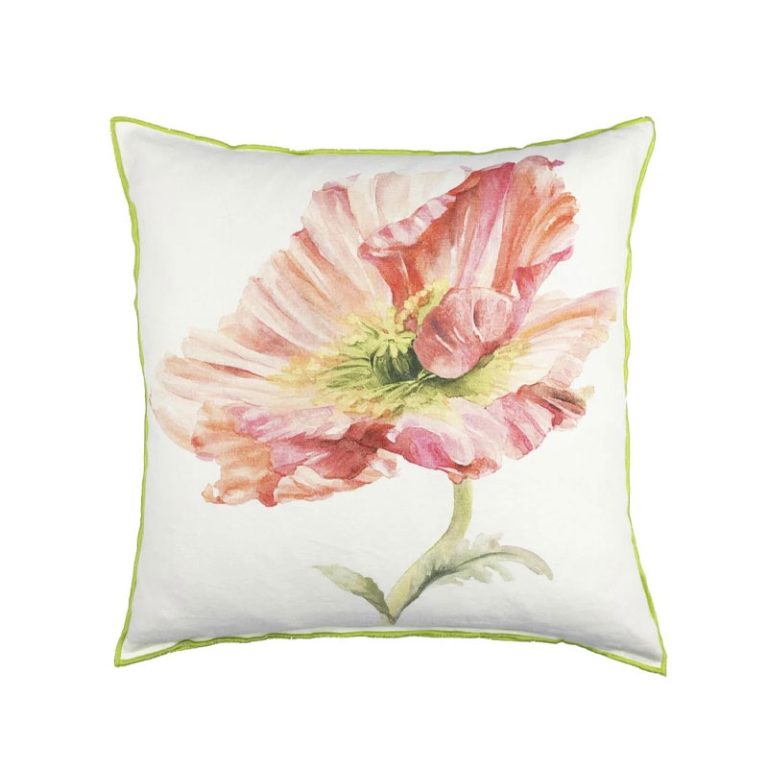 coquelicot coral pute i 50x50 cm fra designers guild