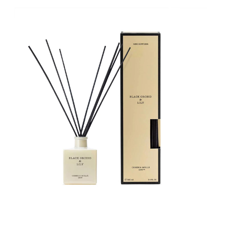 duftpinner 100 ml i kremhvit beholder i duften orchid & Lily