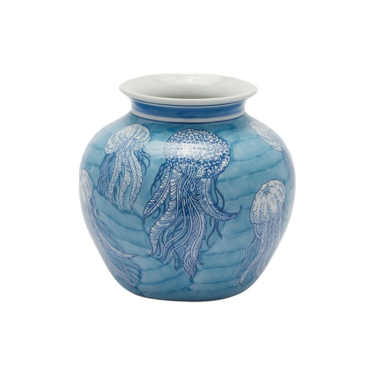 medusa vase 21 cm i blått fra edg