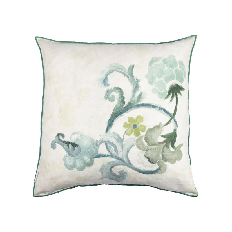 osier damasse eu de nil pute 50x50 cm med blomster fra designers guild