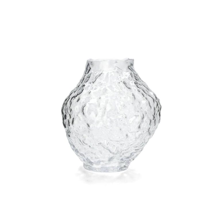 vase cupid 24 cm I klart glass med organisk form fra alot