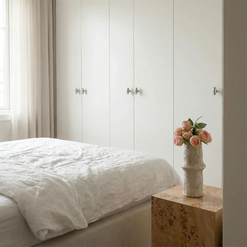 mini rose blomsterbukett i lys rosa fra botane