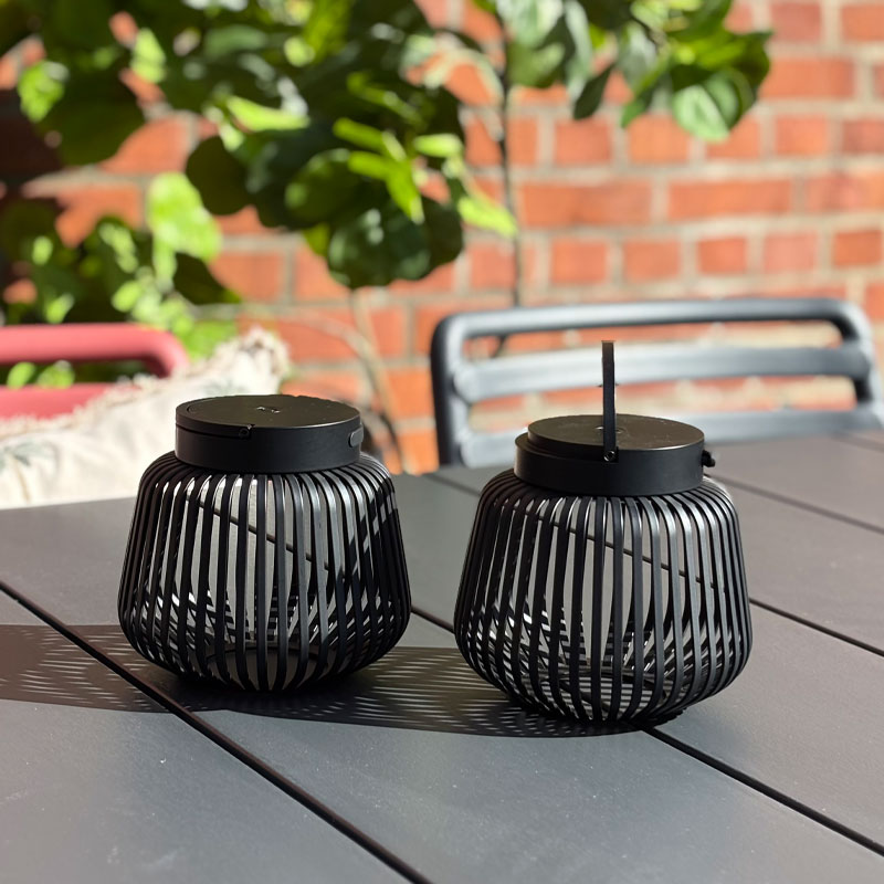 Lito led oppladbar utelampe I sort fra blomus