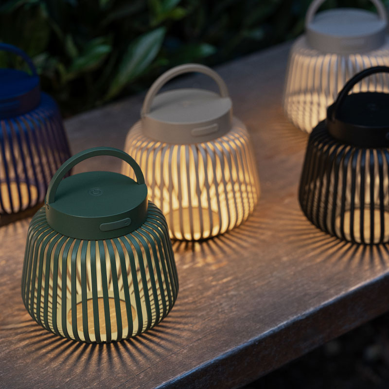 Lito led oppladbar utelampe I sort fra blomus