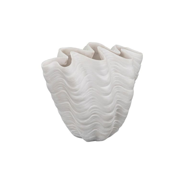 skjell vase liten i hvitt fra Mette Ditmer