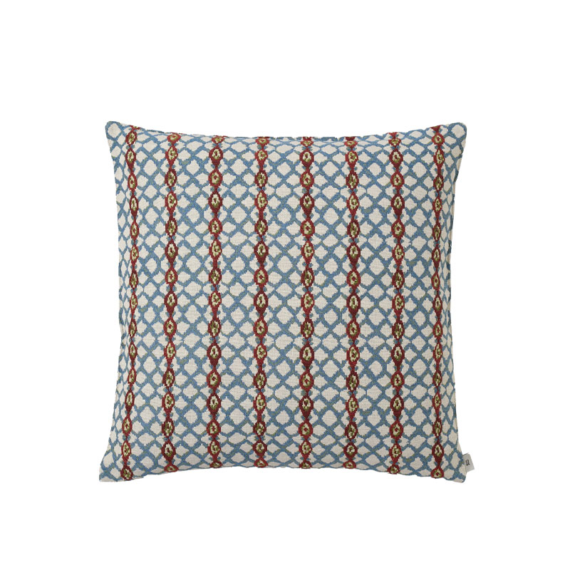 Anniken stripe ruby blue pute I 50 x 50 cm fra kitty Sablu
