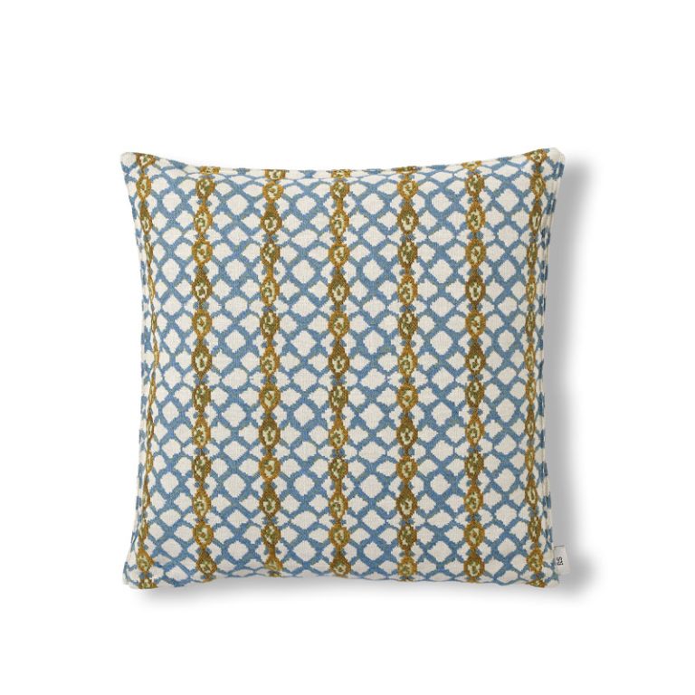 Anniken stripe yellow pute I 50 x 50 cm fra kitty Sablu