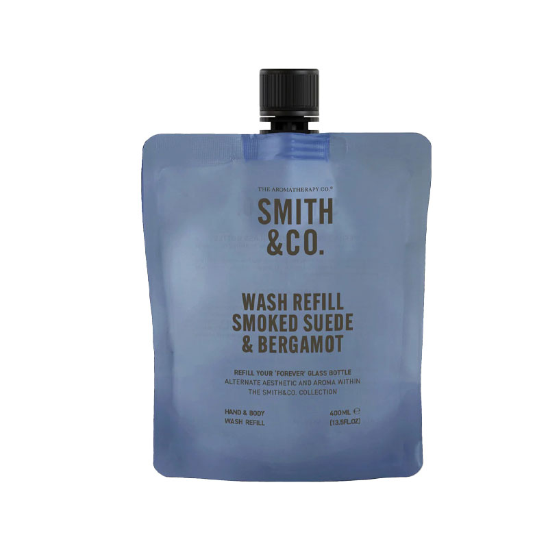 refill såpe i smoked Suede og bergamott fra smith & co
