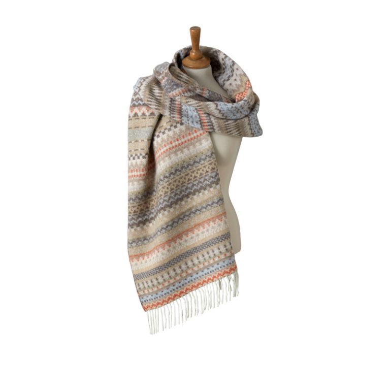 Alana Heritage skjerf i multi light fra kuitty Sablu