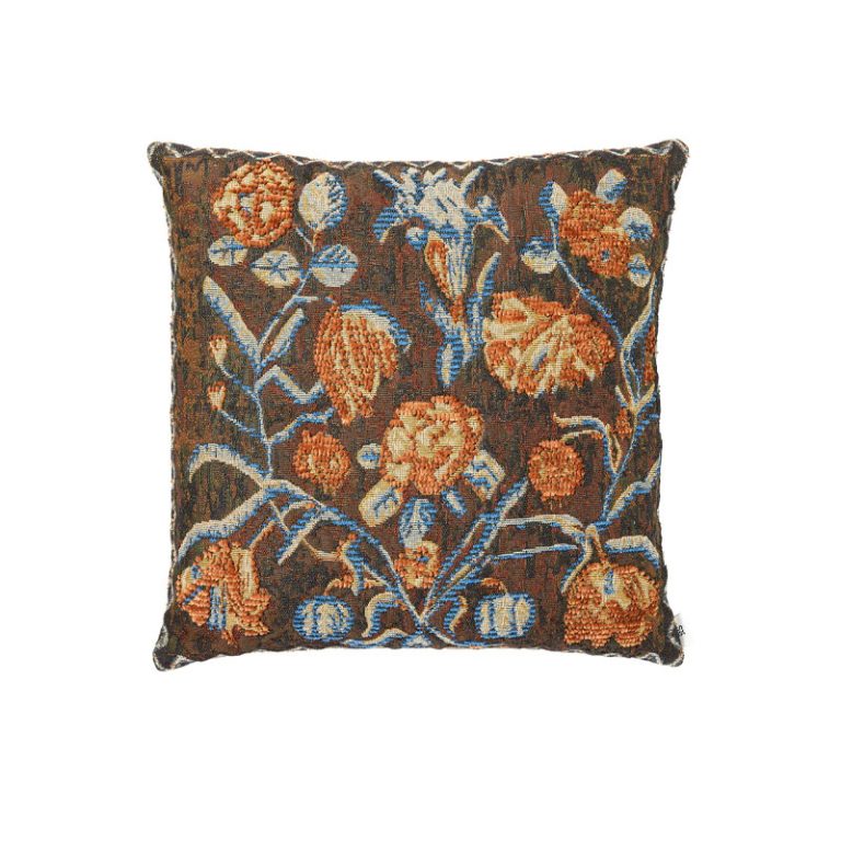 Anniken flower I rust og blue I 50x50 cm fra Kitty Sablu