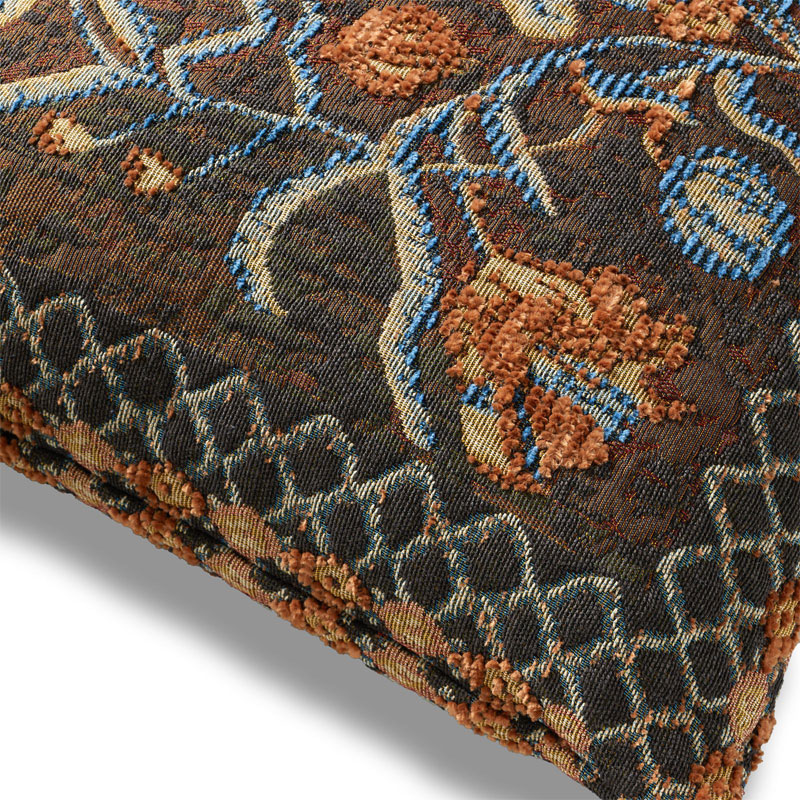 Anniken flower I rust og blue I 50x50 cm fra Kitty Sablu