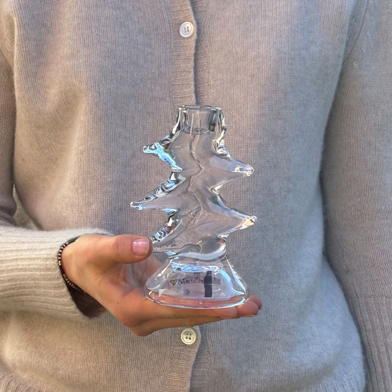 Silva lysestake stor i klart glass fra olsson og jensen