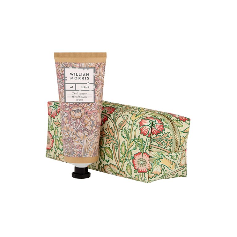 Håndkrem-The-Voyager-med-sminkepung-william-morris-et-hjem-gave-produktbilde