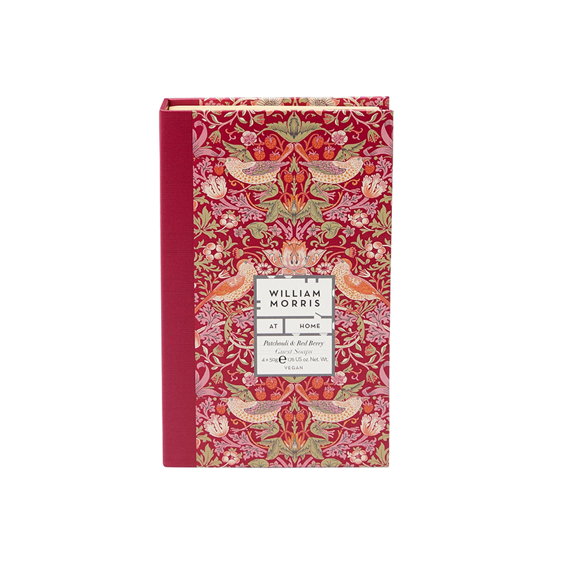 Strawberry-Thief-gjestesåpe-i-en-bok-william-morris-såpestykker-et-hjem