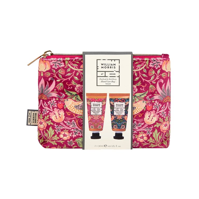 Strawberry-Thief-håndbag-med-håndkrem-william-morris-et-hjem-gavesett
