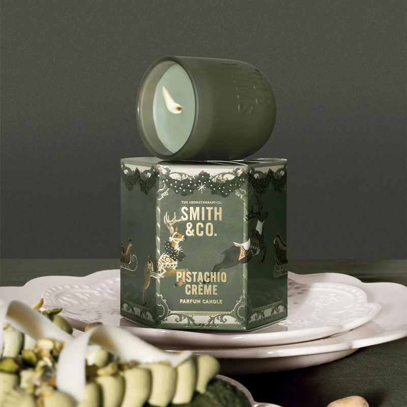duftlys i duften pistachio creme fra smith and co