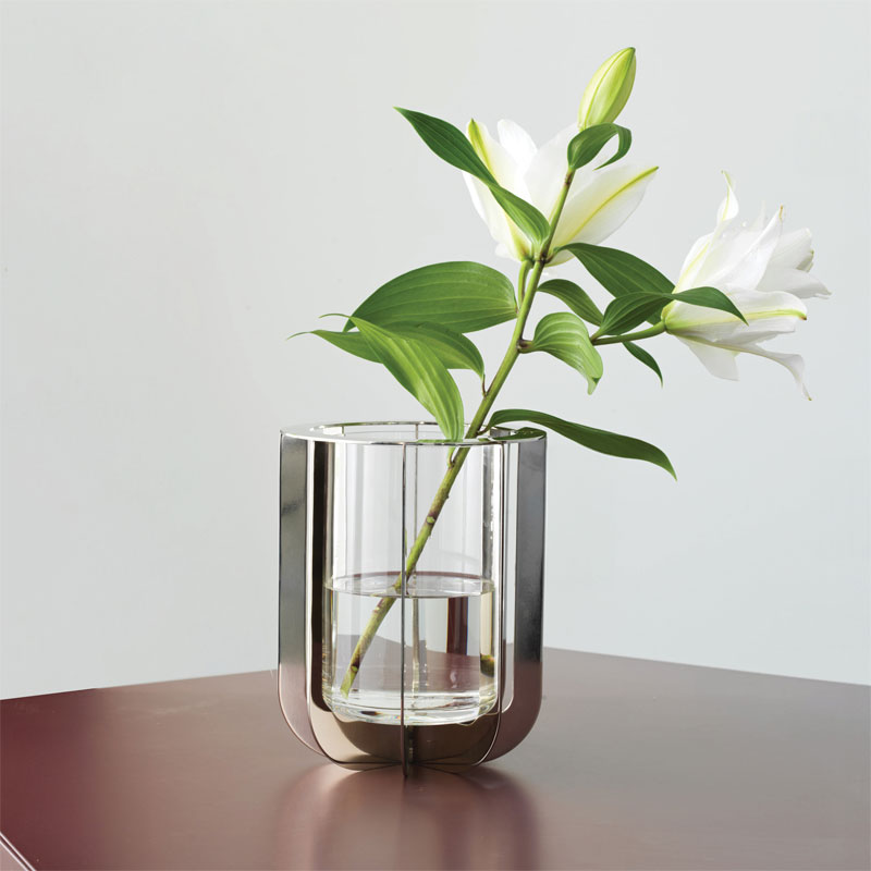 Jazz vase i nikkel fra Klong