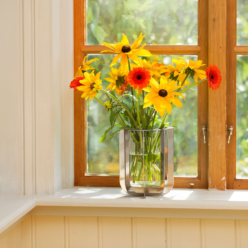 Jazz vase i nikkel fra Klong