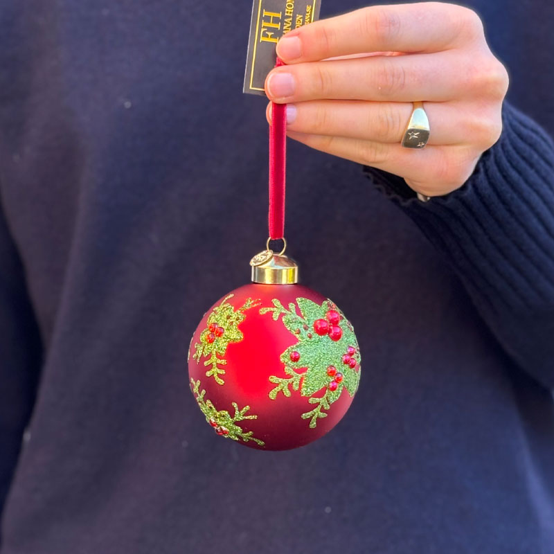 julekule poinsetta rød fra filipiania