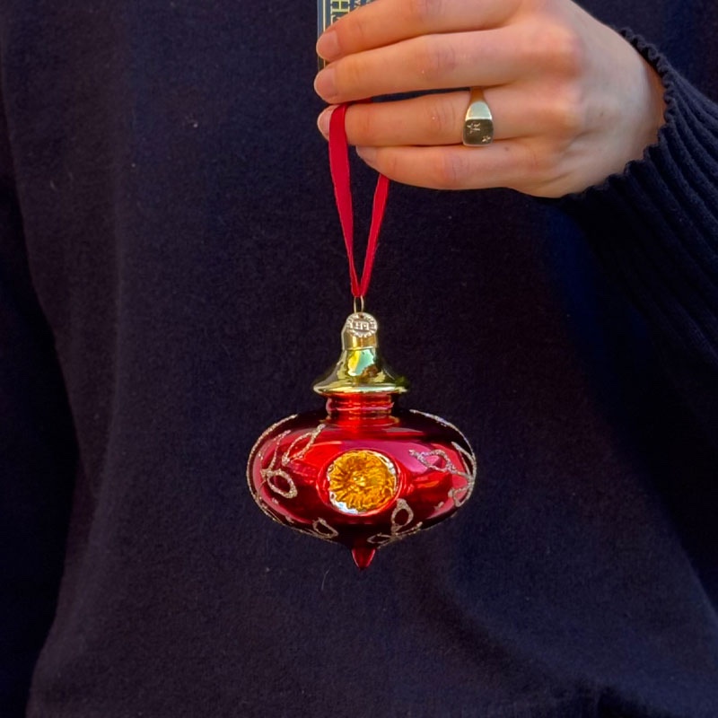 julekule reflector rød fra filipiniana